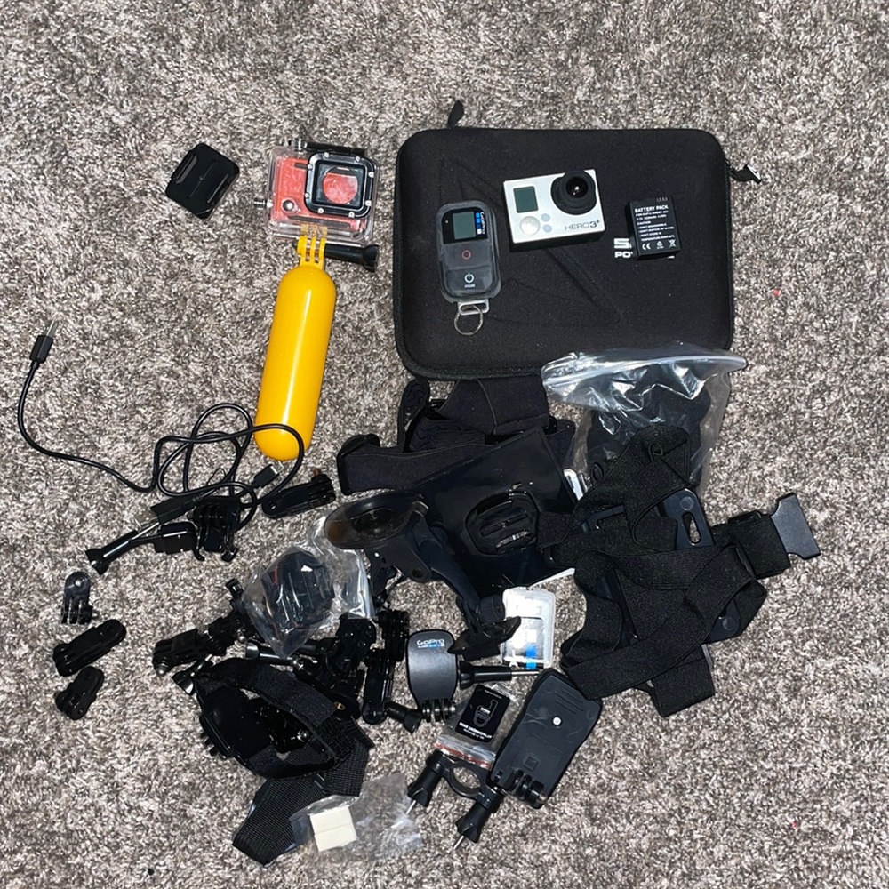GoPro Hero 3+ w/ 75+ piece accessory kit